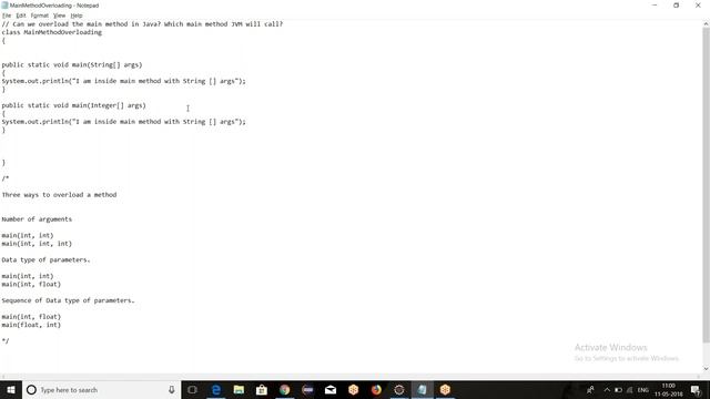 Can we overload a main() method in Java? смотреть онлайн