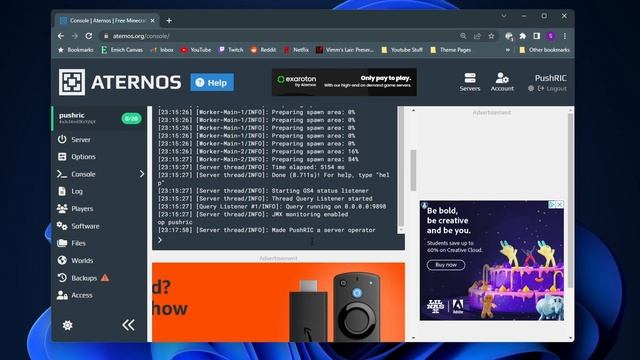 How to Turn On Cheats in Aternos Server - Give OP (2023) смотреть онлайн