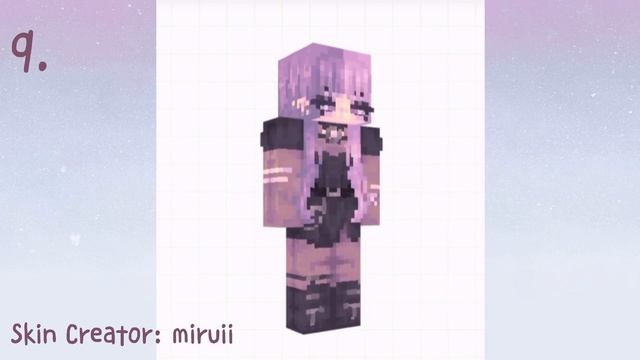 Aesthetic HD Minecraft Skins~Purple Edition~With links~MCPE смотреть онлайн