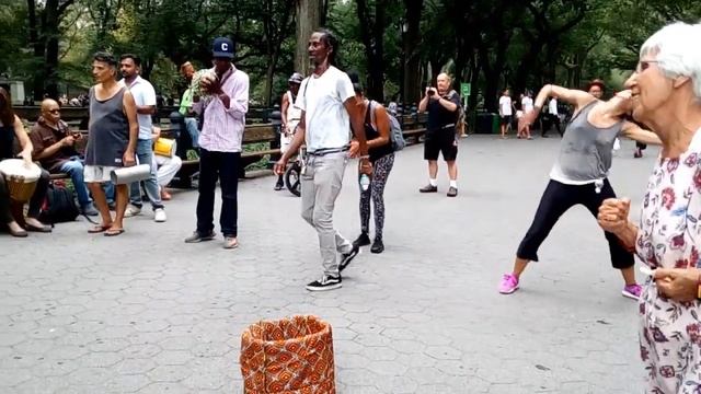 Африканские барабаны, Crazy танцы, Сентрал парк, Нью Йорк