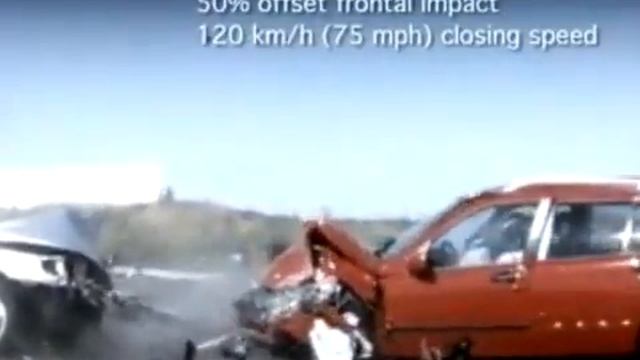 Saab 9-5 Head On Crash Test (Krocktest) смотреть онлайн
