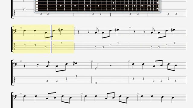 Beatles The Fixing a Hole BASS GUITAR TABLATURE смотреть онлайн
