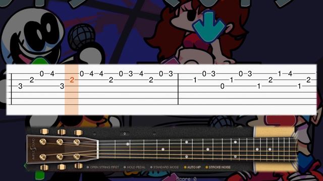 Friday Night Funkin OST - Spookeez - Guitar tutorial (TAB) смотреть онлайн
