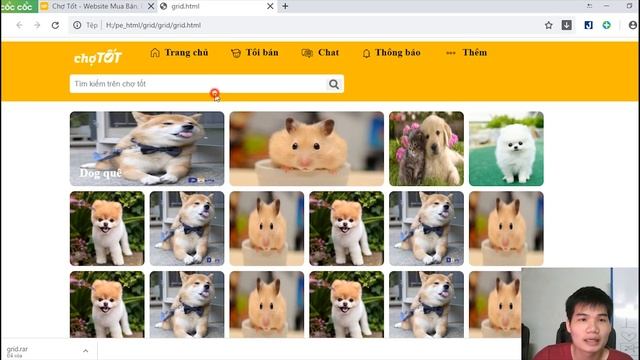 Thiết kết giao diện website chợ tốt với HTML và CSS - phần 1 - giới thiệu смотреть онлайн
