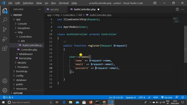 Passport Authentication Login and Register Restful API In Laravel Step By Step In Hindi смотреть онлайн