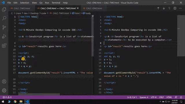 How to compare files in vscode side by side | 5-Minute DevOps смотреть онлайн