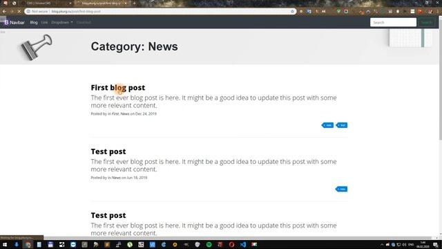 Creating a Blog Using Bootstrap 4 Page Builder(Turn on subtitles!) смотреть онлайн