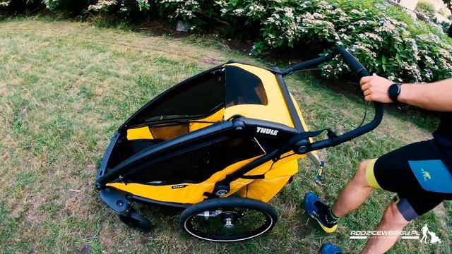 Thule Chariot Sport 1 / Spectra Yellow on Black | przyczepka rowerowa смотреть онлайн