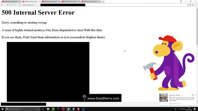 Funny Google YouTube 500 Internal Server Error ....dispatched to deal With this shits смотреть онлайн