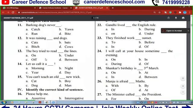RIMC Dehradun | Solved Paper - 4 | Class - 8 | Subject - English | Join Online Classes | 7419999228 смотреть онлайн