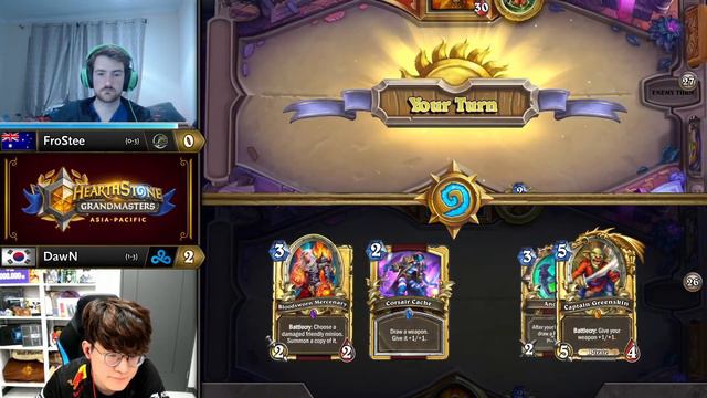 FroStee vs DawN - Division B - Hearthstone Grandmasters Asia-Pacific 2020 Season 1 - Week 6 смотреть онлайн