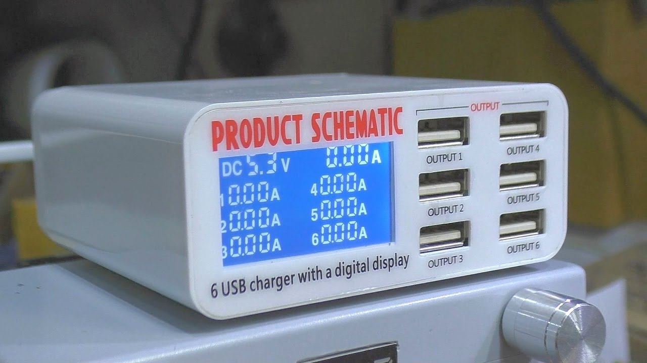 Посылочка из Китая. Зарядное на 6 USB-портов (6А версия) смотреть онлайн
