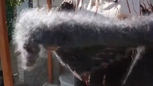 ВЯЖЕМ ПУХОВУЮ КОСЫНКУ! ЧАСТЬ 4 После обработки смотреть онлайн