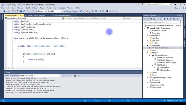mvc entity framework Connection String in SQL Server Localdb смотреть онлайн