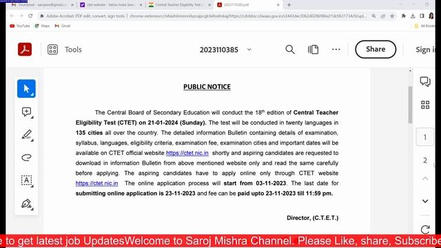 CTET DEC 2023 NOTIFICATION OUT I EXAM & APPLICATION DATE RELEASED I #ctet2023 I CTET FORM FILL UP смотреть онлайн