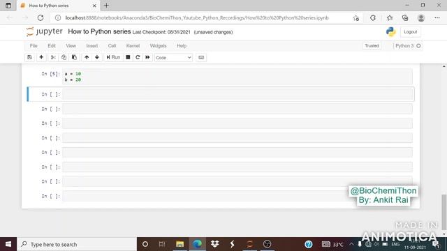 How to Swap Two Numbers in one line | Python for Beginners in Hindi смотреть онлайн