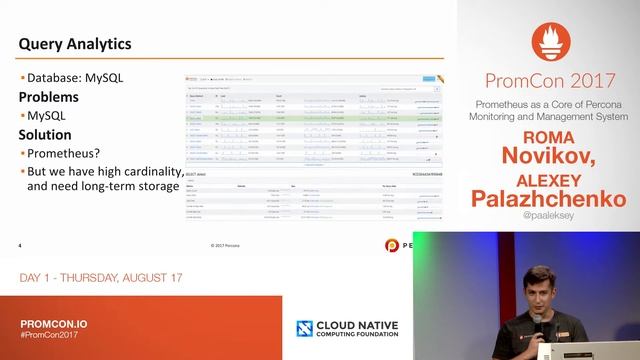 PromCon 2017: Lightning Talk - Prometheus as a Core of Percona Monitoring and Management System смотреть онлайн