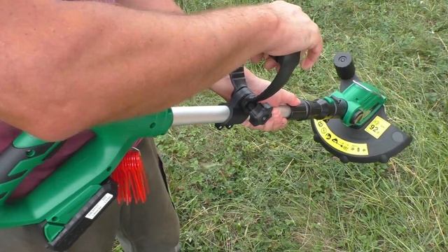 Триммер для травы DEKO. Аккумуляторная коса для дачи Deko DKG T06. смотреть онлайн