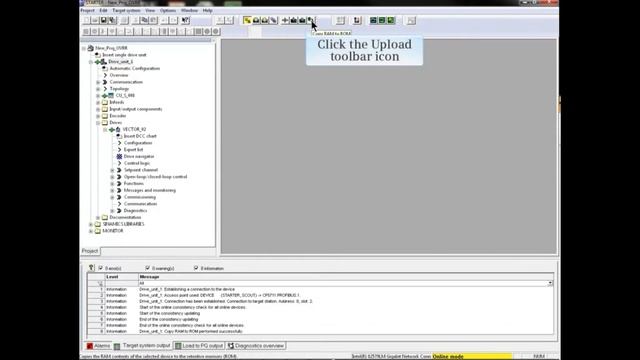 09: Upload Drive Configuration to Existing Project in Sinamics STARTER смотреть онлайн