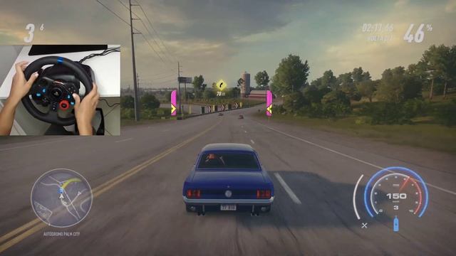 NFS HEAT Ford Mustang 65 Azul - LONGITECH G29 | gameplay смотреть онлайн