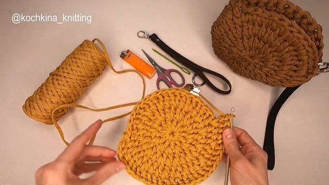 Клатч крючком из полиэфирного шнура смотреть онлайн