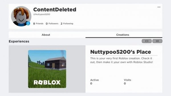Content deleted Roblox account