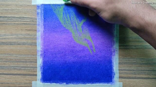 Aurora Night Sky Drawing For Beginners / Oil Pastel Drawing Step by Step смотреть онлайн