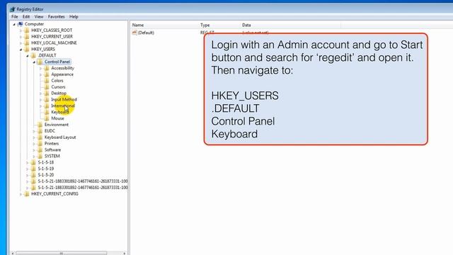 Windows 7: Enable Num Lock By Default смотреть онлайн