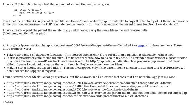 Wordpress: How to override an unpluggable parent theme function? смотреть онлайн