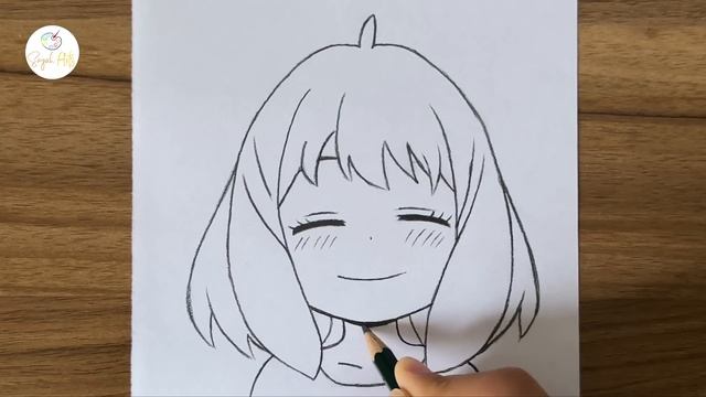 How to Draw Anya Forger - (Spy × Family) || How to draw anime step by step || Easy anime drawing смотреть онлайн