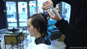 MEN'S MEDIUM LENGTH LAYERED HAIRCUT tutorial, MODERN MULLET haircut - NIKITOCHKIN