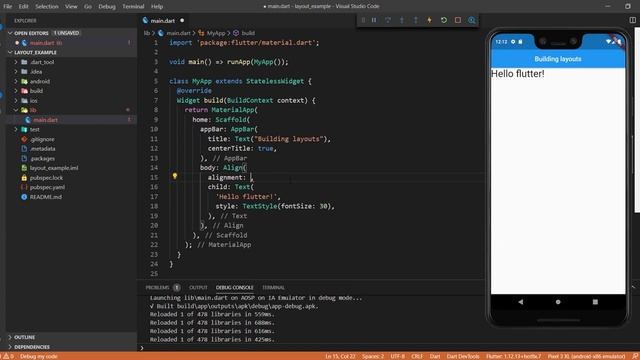 Flutter - Виджеты Align и Center. Продолжение курса ниже в описании. смотреть онлайн