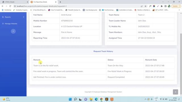 Online Fire Reporting System Using PHP and MySQL | PHPGurukul смотреть онлайн