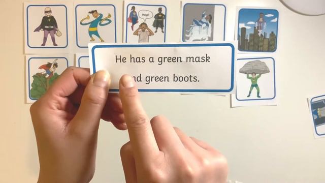 Superheroes Simple Sentence Matching Activity смотреть онлайн