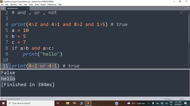 Logical operators in python | Lesson - 23 | Python in Hindi смотреть онлайн