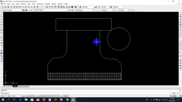 AutoCad bangla tutorial, Fillet command, Hatch & Gradient command, Part: 18 смотреть онлайн