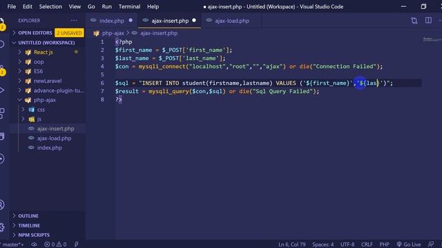 PHP Ajax Tutorial Bangla Step By Step #7 ajax data save смотреть онлайн