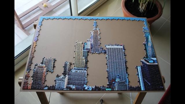 1000 pieces Manhattan puzzle time lapse смотреть онлайн