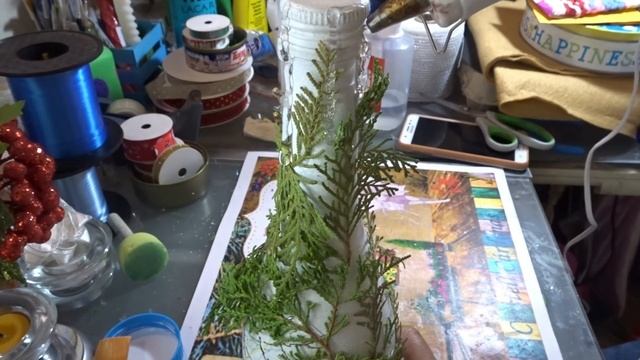 Reciclaje De Botella De Vino En Adorno Navideño