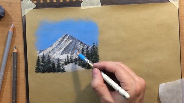 How to Draw Mountains - Landscape in Colored Pencil смотреть онлайн