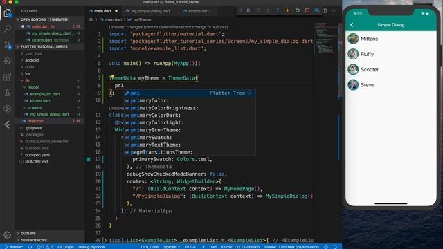 Flutter Tutorial | Material Dialog Builder part 2 Fixing Error | Application Theme смотреть онлайн