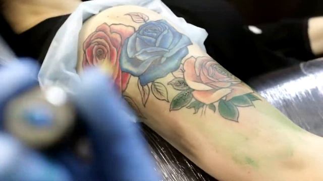 Коррекция некачественной татуировки, и небольшая доработка с фоном! смотреть онлайн