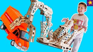 Подняли ГАЗЕЛЬ Гидравлической РУКОЙ Uniwood Как ИГОРЬ Машинки Поднимал