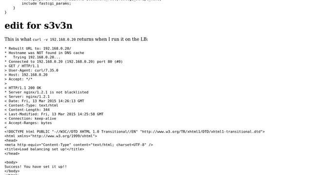 NGINX load balancing not working as expected смотреть онлайн