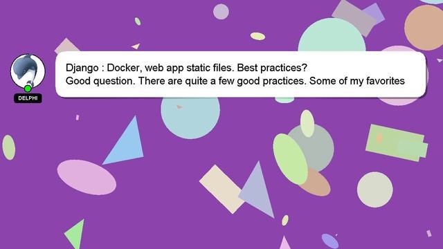 Django : Docker, web app static files. Best practices? смотреть онлайн
