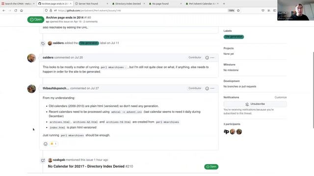 Reporting issues on GitHub for an Open Source project (called Perl Advent calendar) смотреть онлайн