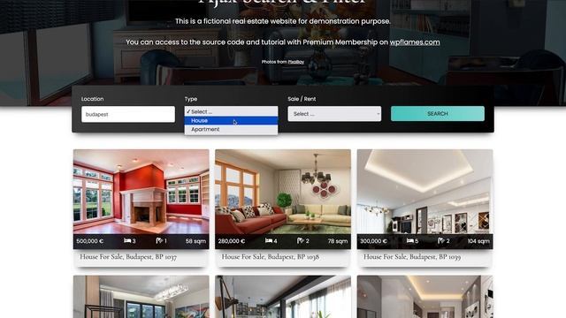 Ajax Filter without Plugin for Real Estate websites (WordPress) смотреть онлайн