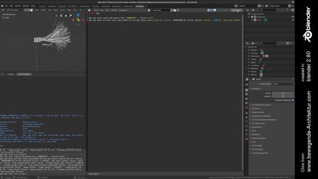 howto: branching sculpture and getting started with scripting in blender смотреть онлайн
