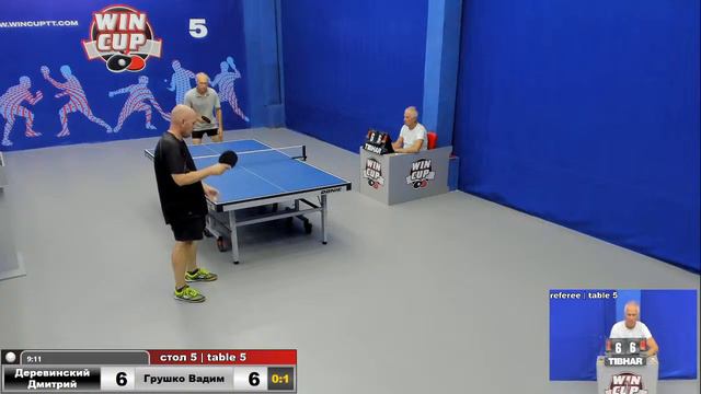 11:00 Деревинский Дмитрий 1-3 Грушко Вадим стол 5 ЮГ-2 11.08.20 смотреть онлайн