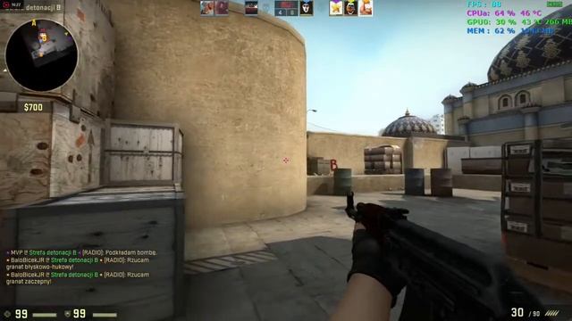 Counter Strike GO- FPS Test- AMD Phenom II x4 940 + HD 7850 смотреть онлайн